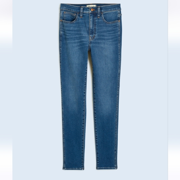 Madewell 10" High-Rise Skinny Jeans Denim 27 Medium Wash - Picture 2 of 11